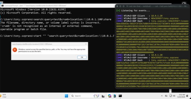 La vulnerabilidad de URI de búsqueda de Windows sin parchear expone hashes NTLMv2, lo que genera preocupaciones de seguridad